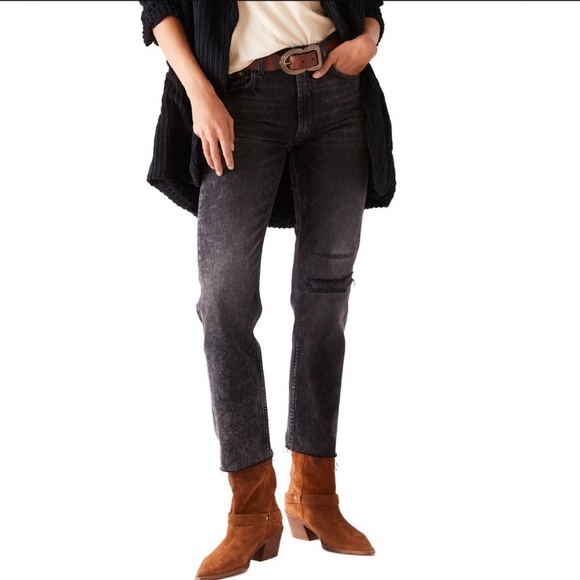 NWT FREE PEOPLE Vixen black Cigarette jeans - 25 - Picture 3 of 11